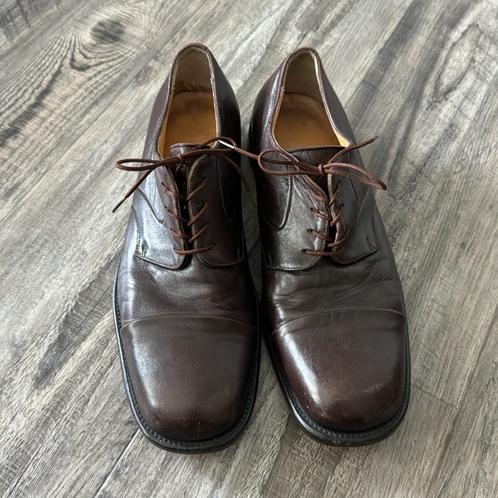 Bally Men's Brown Leather Lace-Up Dress Shoes